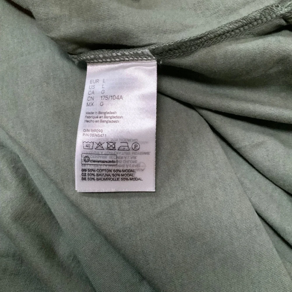 H&M Green L Jersey Kaftan Dress Normcore Lightweight Scandi Girl